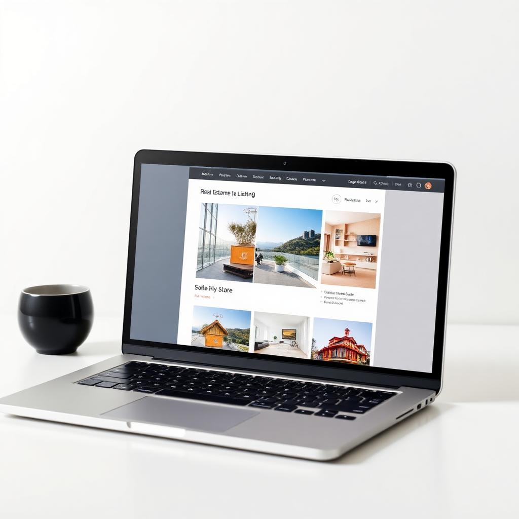 Immobilieninserat auf Laptop