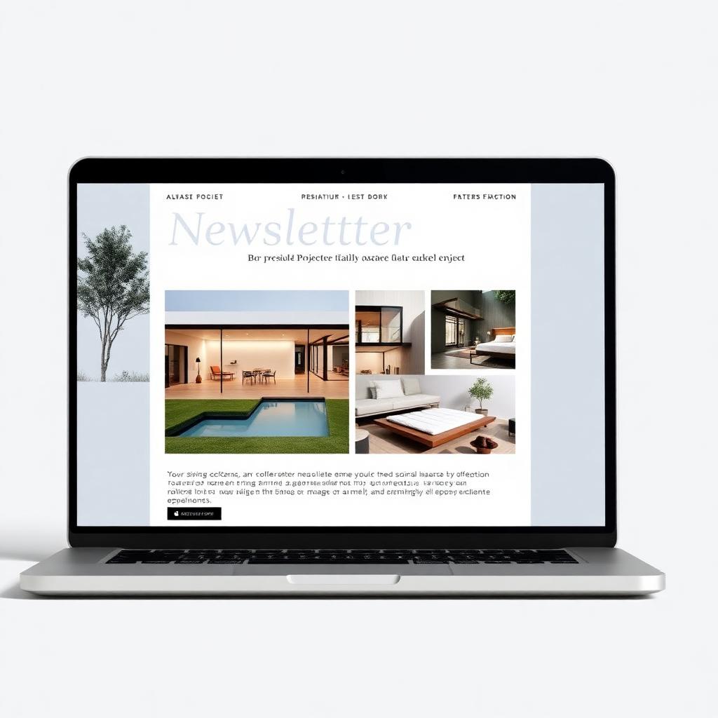 Newsletter auf Laptop
