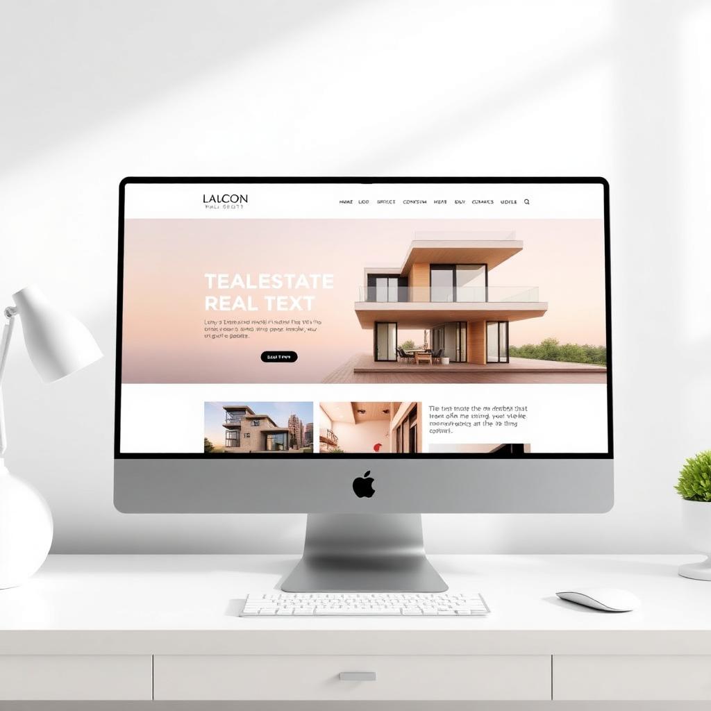 Immobilien-Projektwebsite auf Desktop