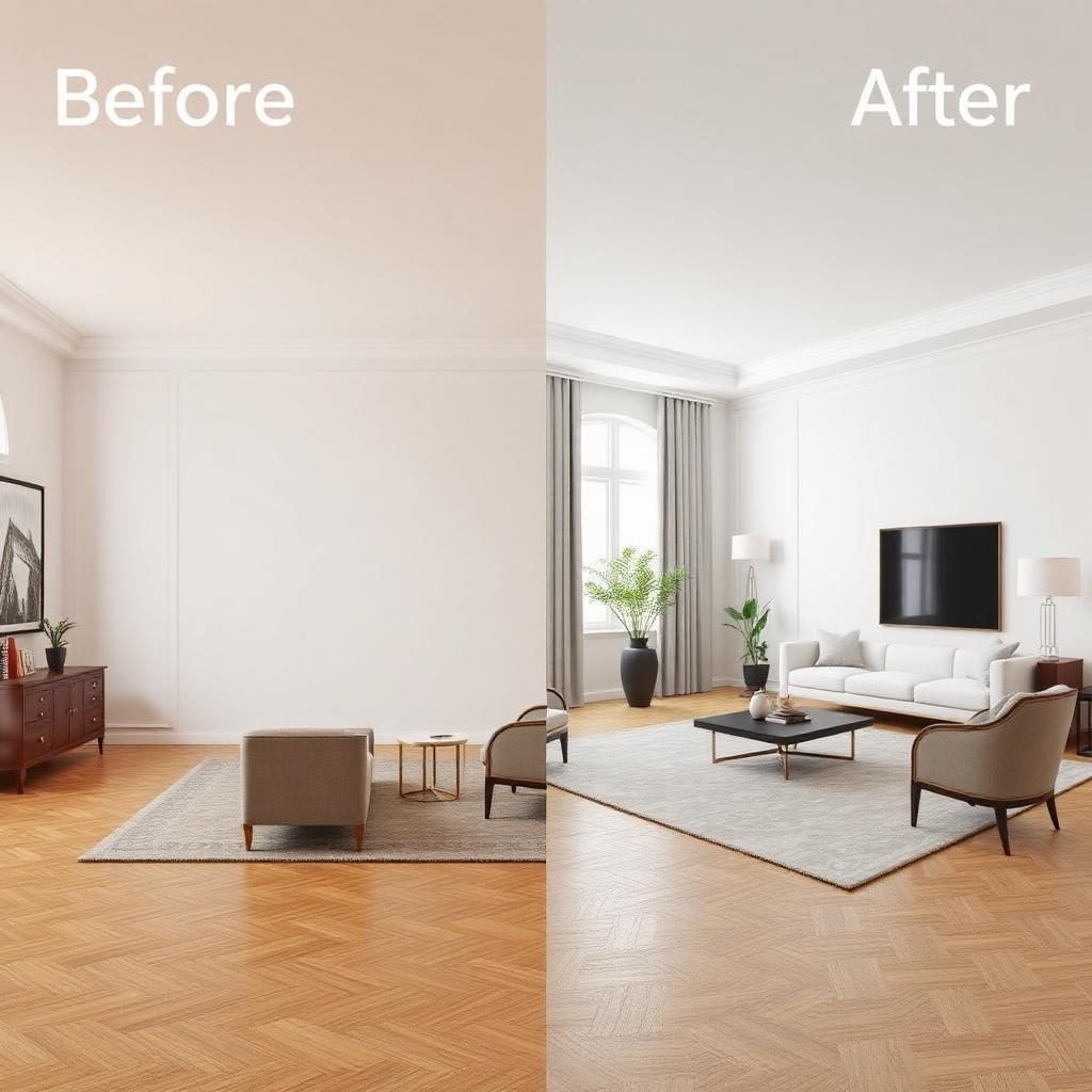 Vorher-Nachher-Vergleich Homestaging
